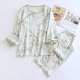 2025 New Women's Spring/Summer Pajama Set with Satin Viscous Soft 7-in-1 Sleeve and 9-in-1 Pants Two Piece Home Clothes Ladies