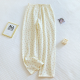 2025 Japanese Spring/Summer New Women's Pajama Pants 100% Cotton Crepe Pants Sweet and Cute Pajama Ladies Loose Home Pants