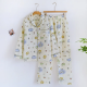 2025 Spring/Summer New Women's Pajama Set 100% Pure Cotton Double Layer Gauze Long Sleeve Two Piece Cartoon Cute Sweet Home Fury