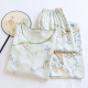 2025 New Women's Spring/Summer Pajama Set with Satin Viscous Soft 7-in-1 Sleeve and 9-in-1 Pants Two Piece Home Clothes Ladies